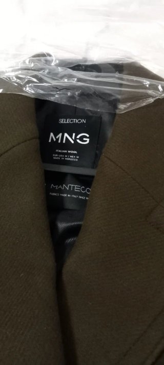 Abrigo Mango Verde Oliva Mujer