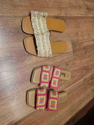 Sandalias rosas y multicolor talla 35.5