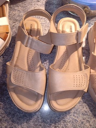 Sandalias Mujer Talla 41 Marrón y Rojo