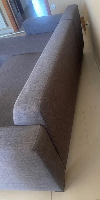 Sofá Chaiselongue Gris Tela
