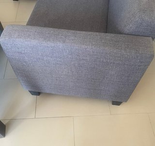 Sofá Chaiselongue Gris Tela
