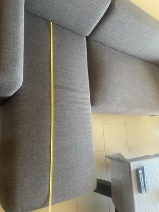 Sofá Chaiselongue Gris Tela