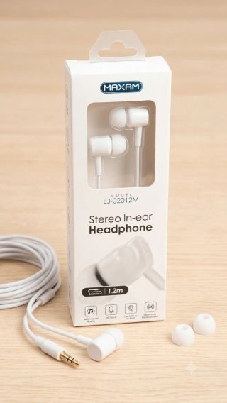 Auriculares MAXAM Stereo In-ear Blancos