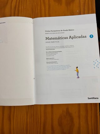 Cuaderno de matemáticas aplicadas del Paula Montal