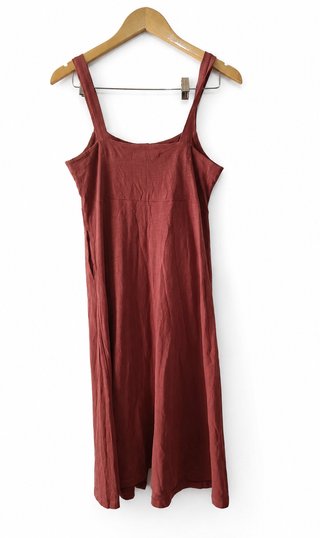 Vestido Sfera teja botones talla S