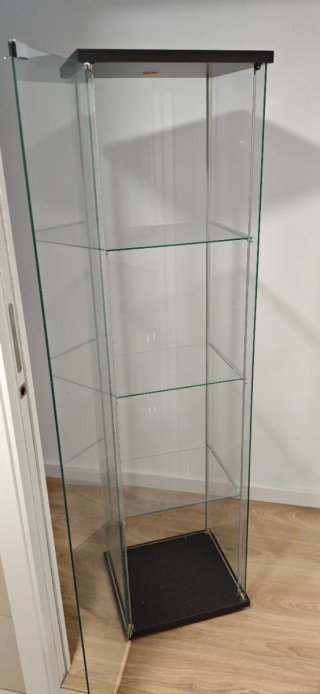 Estantería Cristal Ikea Negra Transparente