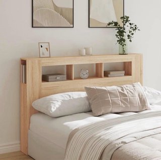 Cabecero Cama 160cm con LED RGB y Estantes