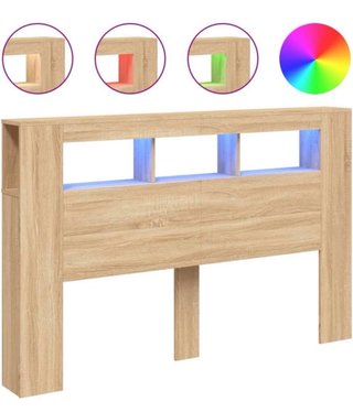 Cabecero Cama 160cm con LED RGB y Estantes
