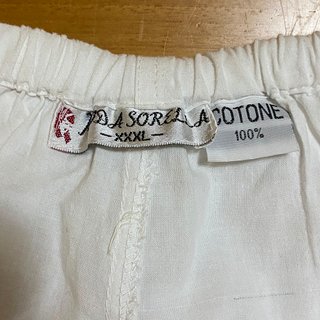 Moda Sorella XXXL Pantaloni Capri Ricamato Bianco