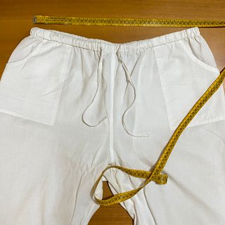 Moda Sorella XXXL Pantaloni Capri Ricamato Bianco