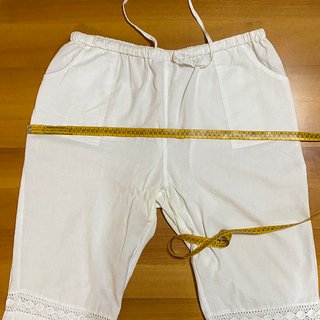 Moda Sorella XXXL Pantaloni Capri Ricamato Bianco