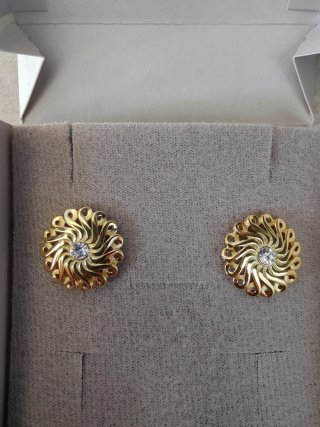 Pendientes Amira Doré Baño Oro 24k