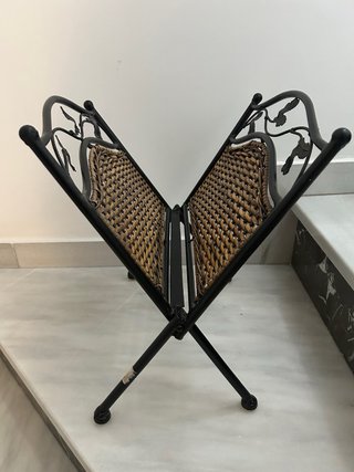 Pareja Revisteros Vintage Forja y Mimbre