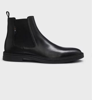 Botines Chelsea Piel Negra Punta