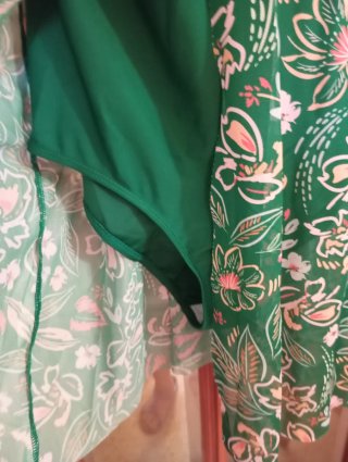 Bañador mujer verde estampado floral