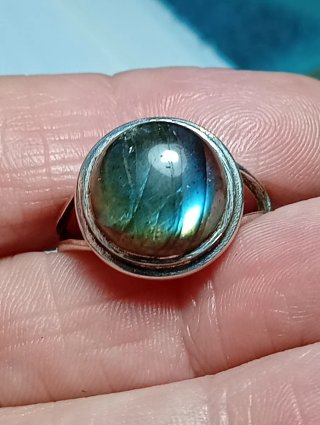 Anillo Plata Ley Labradorita