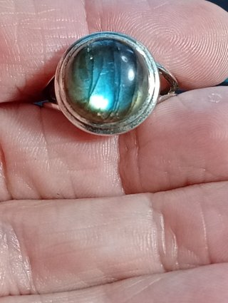 Anillo Plata Ley Labradorita