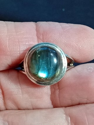 Anillo Plata Ley Labradorita