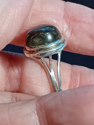 Anillo Plata Ley Labradorita