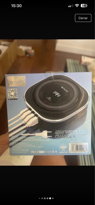Cargador Inalámbrico  para iphone Bavin Qi