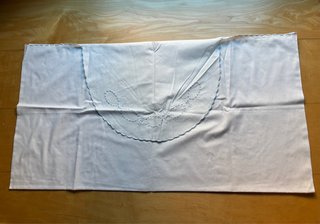 ⁠Sábana Moisés Vintage Bordada Azul (1pza)⁠