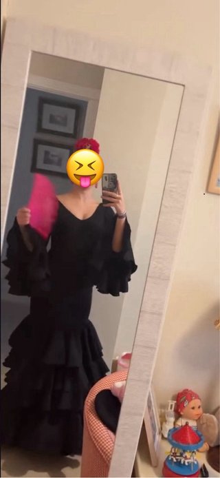Traje Flamenca Negro Talla S