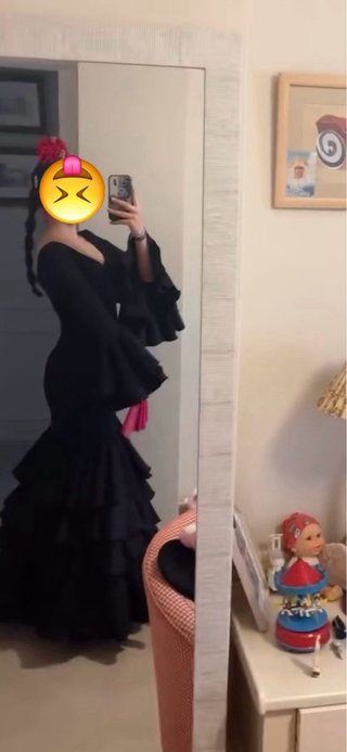 Traje Flamenca Negro Talla S