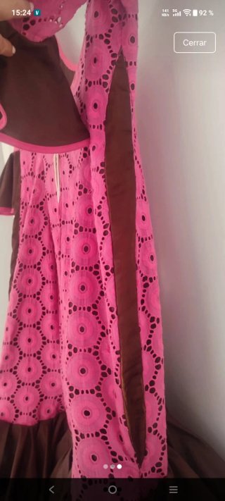 Vestido Flamenca Fucsia y Marrón