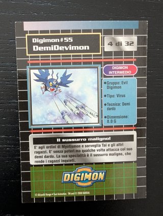 Lotto 15 carte Digimon Bandai 2000