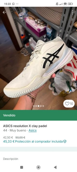 Zapatillas Asics tenis tierra batida 44