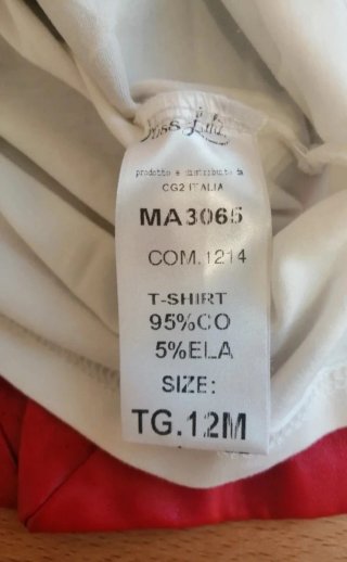 Set bambina giacca rossa e maglia bianca