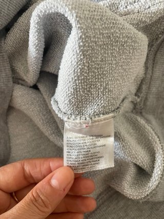 Sudadera con capucha gris talla S