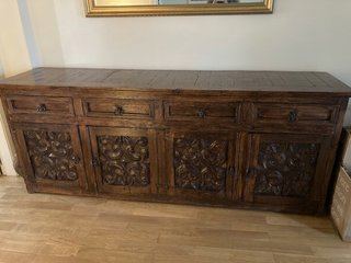 Mesa Rústica Talla Madera