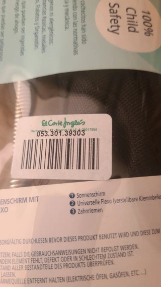 Sombrilla Jane Negra para carrito bebé