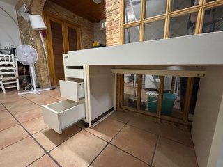 Escritorio con cajonera madera blanco