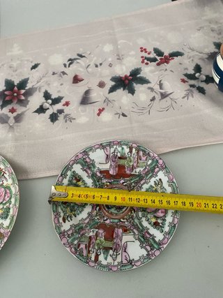 3 Platos Porcelana Antiguos Chinos Macao