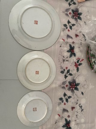 3 Platos Porcelana Antiguos Chinos Macao