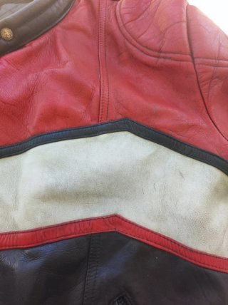 Cazadora moto cuero vintage Tex Asari