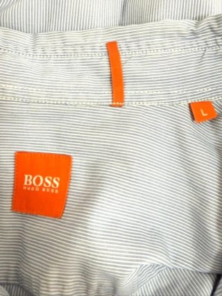 Boss Hugo Boss Camicia Uomo Taglia L Azzurra Righe