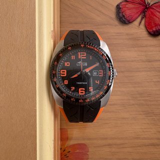 Reloj Lotus Negro y Naranja