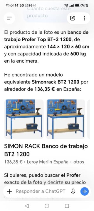 Herramientas, bancos trabajo, sierras, camping gas