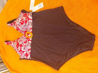 Bañador T 58/60 Estampado Cachemira Negro NUEVO