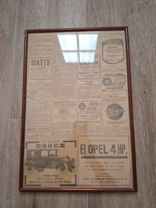 Anuncio de coche clásico periòdico 1925.