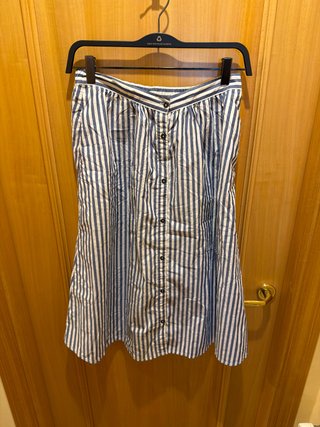 Stradivarius falda rayas azules
