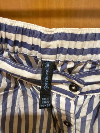 Stradivarius falda rayas azules
