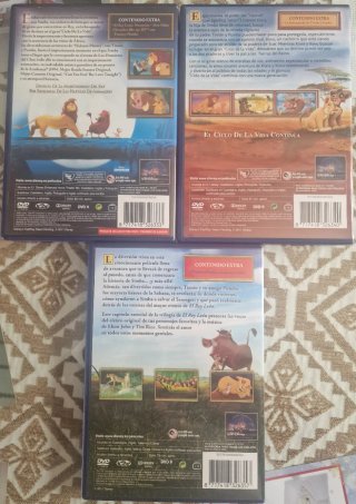Lote 3 Películas El Rey León DVD