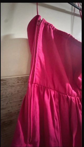 Vestido fiesta Naf Naf rosa fucsia talla 42