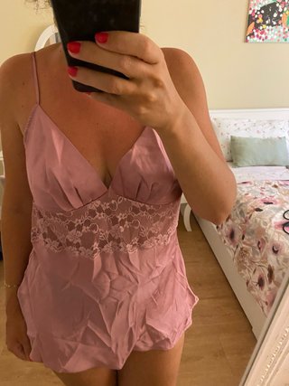 Top tirantes encaje rosa