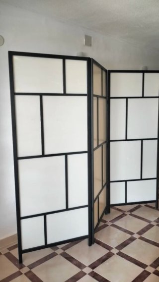 Biombo separador Ikea blanco. 215cm por 185cm alt