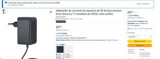 Adaptador Corriente Alexa 30W